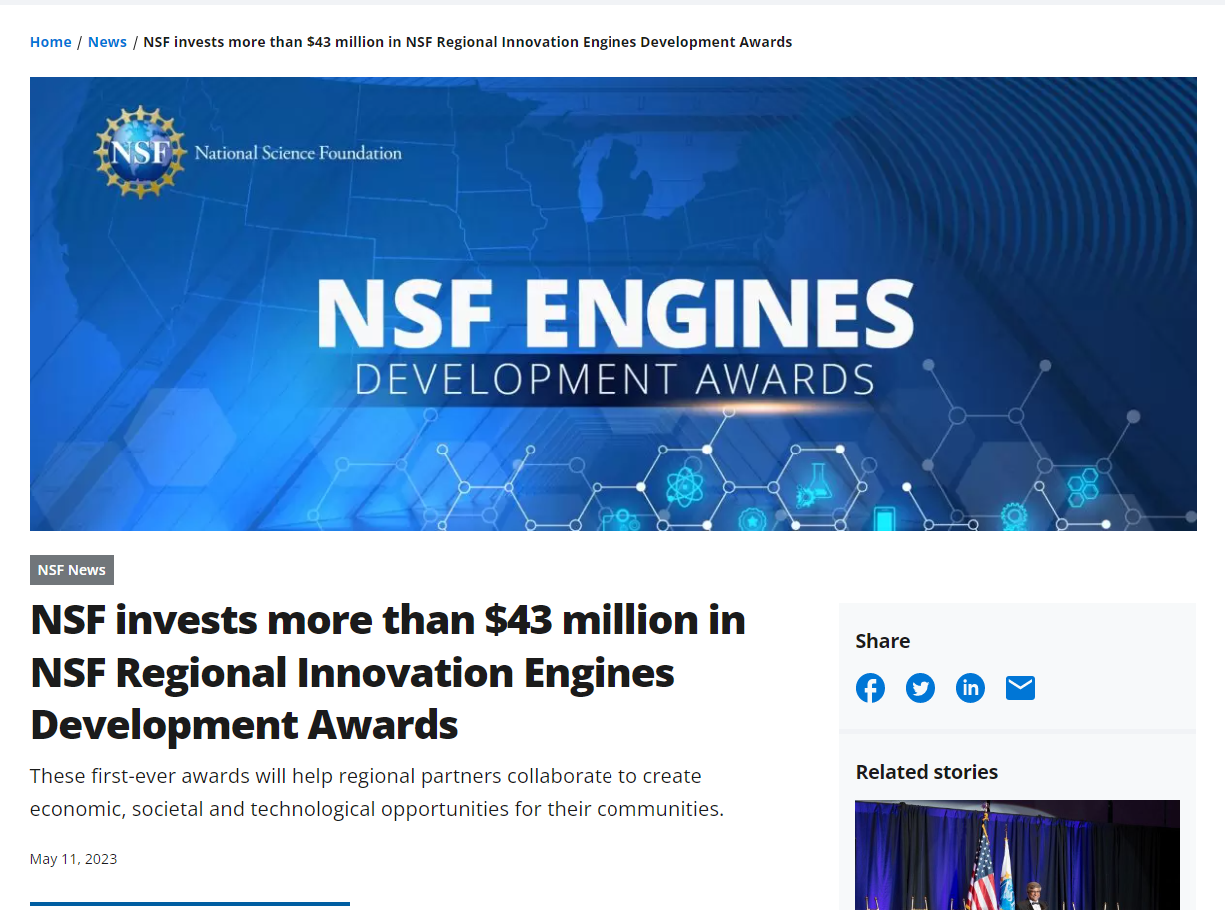 Read more about the article Space ISAC Among 9 Colorado Springs Organizations to Receive $941k NSF Engines Grant